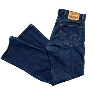 Diesel Men's Jeans 34x333 Blue Dark Wash Denim Button Fly Made In Italy